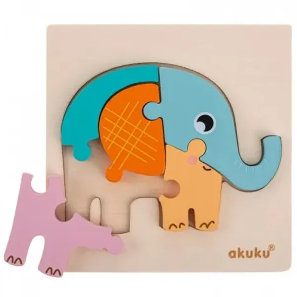 Развивающий набор Akuku Elephant 1+/ Головоломка photo 3