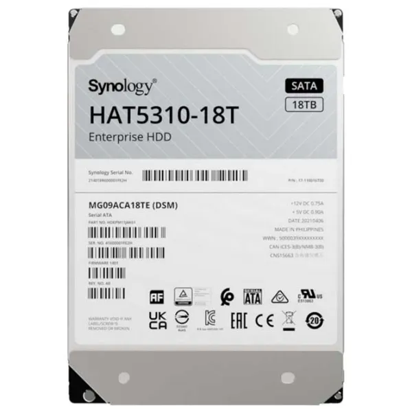 HDD Synology HAT5310-18T 18 ТБ  / Серебряный photo 3
