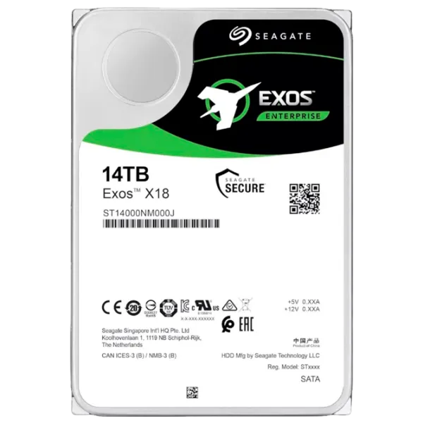 HDD Seagate Exos X18 14 ТБ ST14000NM000J-FR / Серебряный photo 1