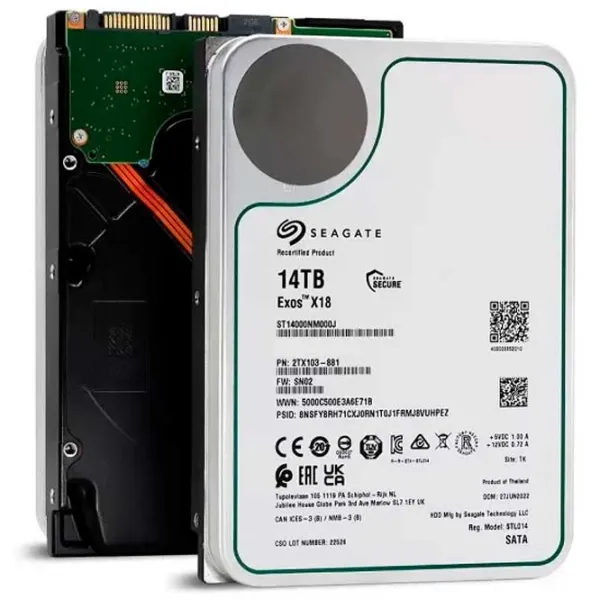 HDD Seagate Exos X18 14 ТБ ST14000NM000J-FR / Серебряный photo 5