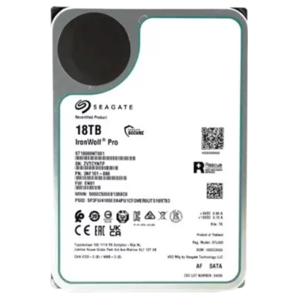 HDD Seagate IronWolf Pro 18 TB ST18000NT001-FR / Silver photo 1