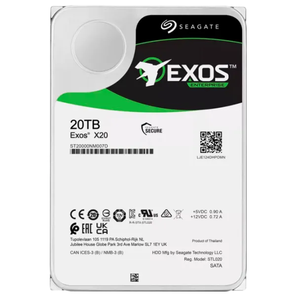 HDD Seagate Exos X20 20 TB ST20000NM007D-FR / Silver photo 1
