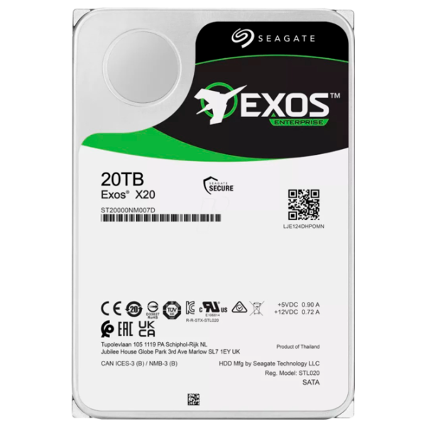 HDD Seagate Exos X20 20 TB ST20000NM007D-FR / Silver photo 1
