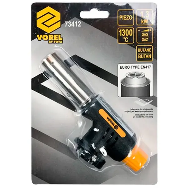 Горелка Vorel VOR73412 Газ / 1300 °C photo 2 Горелка Vorel VOR73412 Газ / 1300 °C photo 2