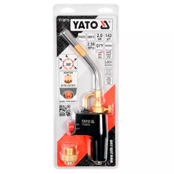 Горелка Yato YT36715 Пропан / 2800 °C photo 4 Горелка Yato YT36715 Пропан / 2800 °C photo 4