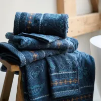 Ștergar Jasmin Jacquard Blue photo 2