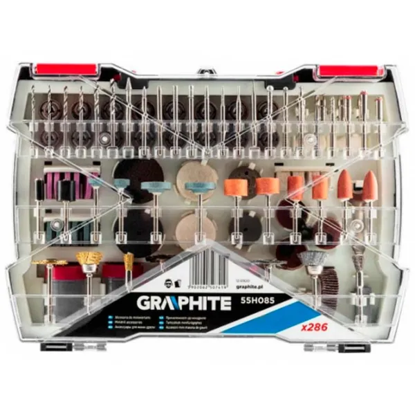 Set de accesorii pentru mașina de șlefuit Graphite 55H085 Металл / 286 photo 1