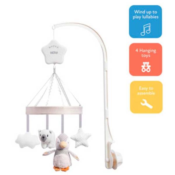 Jucărie pentru pătuțuri și cărucioare Nuby Baby Mix ID99613  1+ / White photo 2