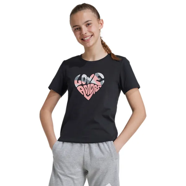 Футболка для девочек Adidas Xpress Street Jam Graphic Tee  / Черный photo 2