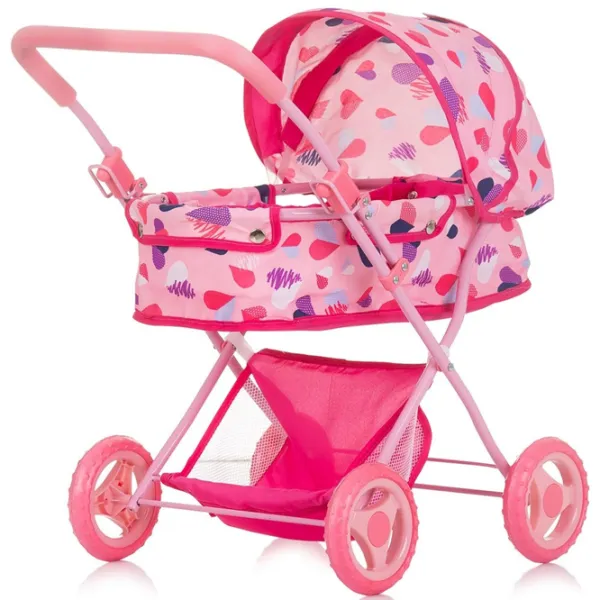 Коляска для кукол Chipolino Dora Hearts KZKDR02402HE Прогулочная / 3+ photo 2