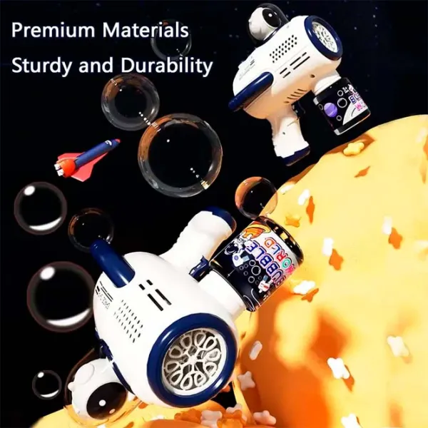 Мыльные пузыри Bubble Gun Bule Astronaut 889-15A 6 Hole  / 3+ photo 4