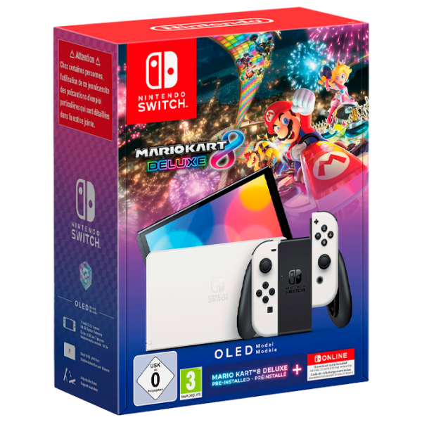 Nintendo Switch Oled Model Mario Kart 8 Delux + NSO 12 месяцев  / Белый photo 3