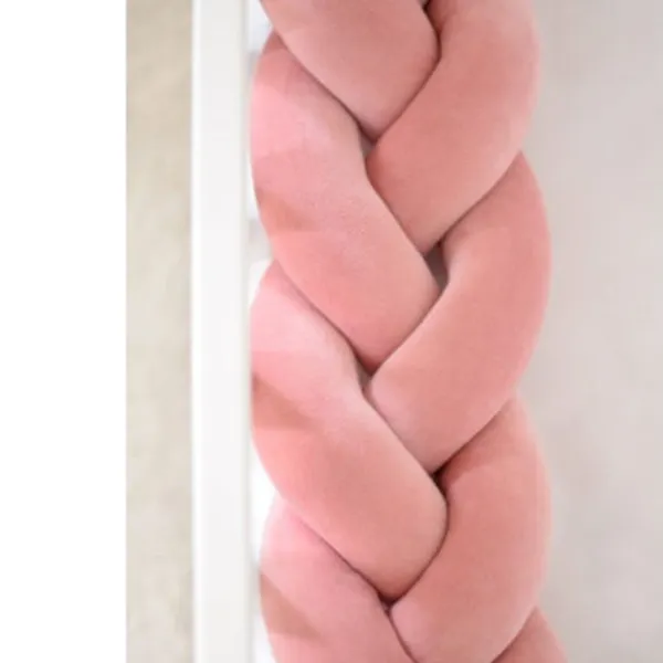 Плетеный бортик для кроватки Veres VR154.02.16  Powder pink / Велюр photo 2
