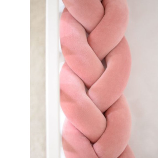 Плетеный бортик для кроватки Veres VR154.02.16  Powder pink / Велюр photo 2