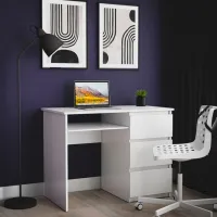 Masă de birou ML-Mobila МЛ-12 (1000) PAL/ White photo 2