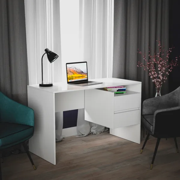 Masă de birou ML-Mobila ML-11 PAL/ White photo 1 Masă de birou ML-Mobila ML-11 PAL/ White photo 1