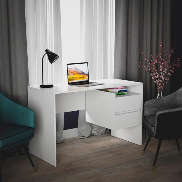 Masă de birou ML-Mobila ML-11 PAL/ White photo 1 Masă de birou ML-Mobila ML-11 PAL/ White photo 1