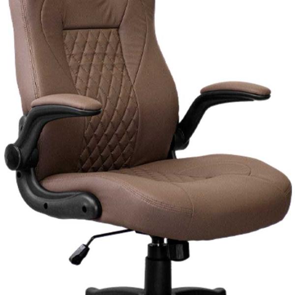 Fotoliu de birou DecoPrim F-86 ECO Piele/ Brown Gray photo 2