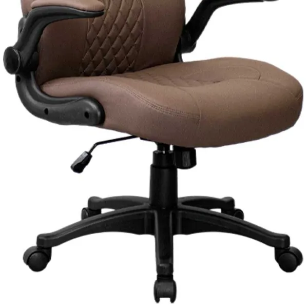 Fotoliu de birou DecoPrim F-86 ECO Piele/ Brown Gray photo 5