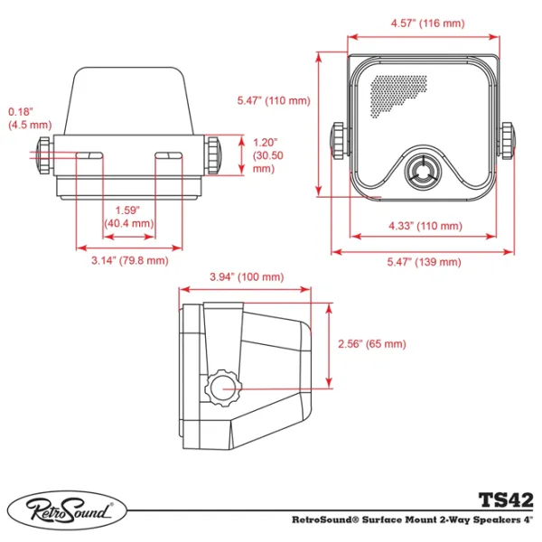 Boxe auto RetroSound TS42 45 W photo 4