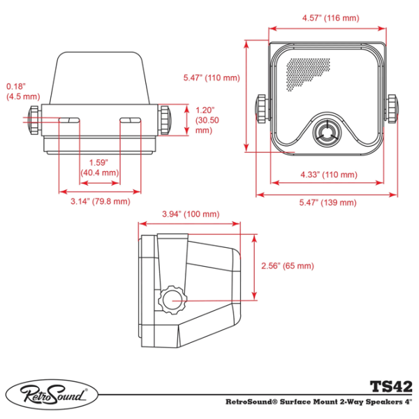 Boxe auto RetroSound TS42 45 W photo 4