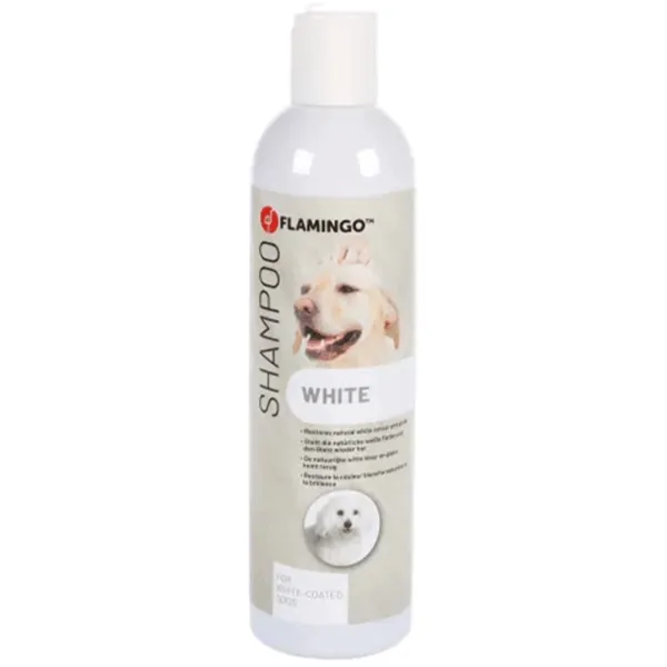 Șampon și balsam animale Flamingo WHITE COAT pentru câine / 0.3l photo 1