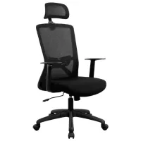 Fotoliu de birou DecoPrim F-65F  Plasă acrilică/ Black 