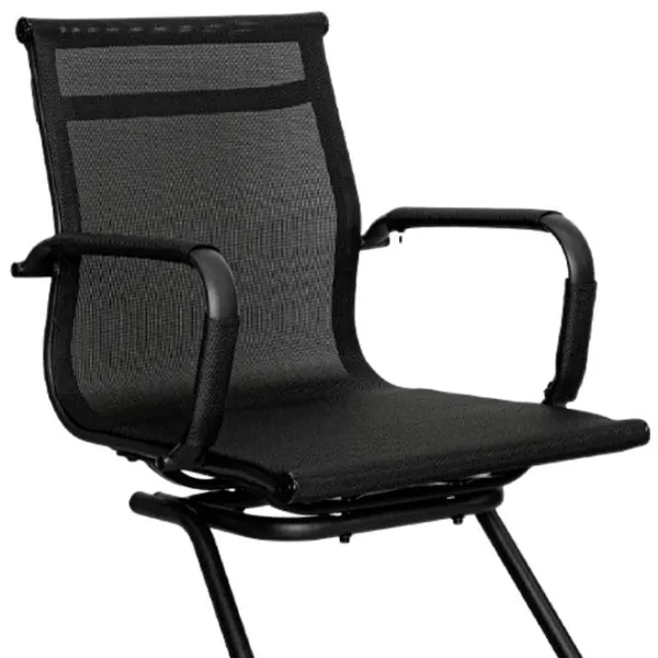 Fotoliu de birou DecoPrim F-75L  Plasă acrilică/ Black  photo 3 Fotoliu de birou DecoPrim F-75L  Plasă acrilică/ Black  photo 3