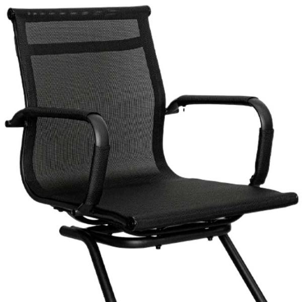 Fotoliu de birou DecoPrim F-75L  Plasă acrilică/ Black  photo 3 Fotoliu de birou DecoPrim F-75L  Plasă acrilică/ Black  photo 3