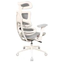 Офисное кресло DecoPrim CM-B137AW-4 Акриловая сетка/ Серый White photo 5