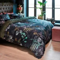 Lenjerie de pat Riviera Maison Fern Forest Bumbac