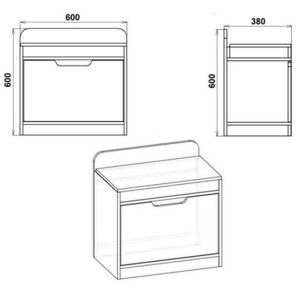 Dulap pentru încălțăminte KompaniT ТО-8 60 x 60 x 60 /Gray /Gray photo 2 Dulap pentru încălțăminte KompaniT ТО-8 60 x 60 x 60 /Gray /Gray photo 2