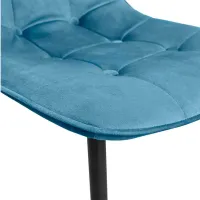 Scaun de bucătărie DecoPrim Airis Catifea/ Blue Black photo 2