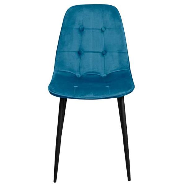 Кухонный стул DecoPrim Airis  Бархат/ Синий Черный photo 3 Кухонный стул DecoPrim Airis  Бархат/ Синий Черный photo 3