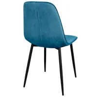 Scaun de bucătărie DecoPrim Airis Catifea/ Blue Black photo 4