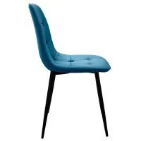 Scaun de bucătărie DecoPrim Airis Catifea/ Blue Black photo 5