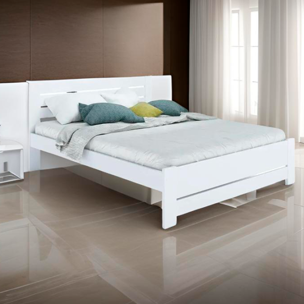 Кровать KLEN Karoline 160 x 200 см / Дерево / Белый photo 2 Кровать KLEN Karoline 160 x 200 см / Дерево / Белый photo 2