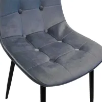 Scaun de bucătărie DecoPrim Airis Catifea/ Gray Black photo 3