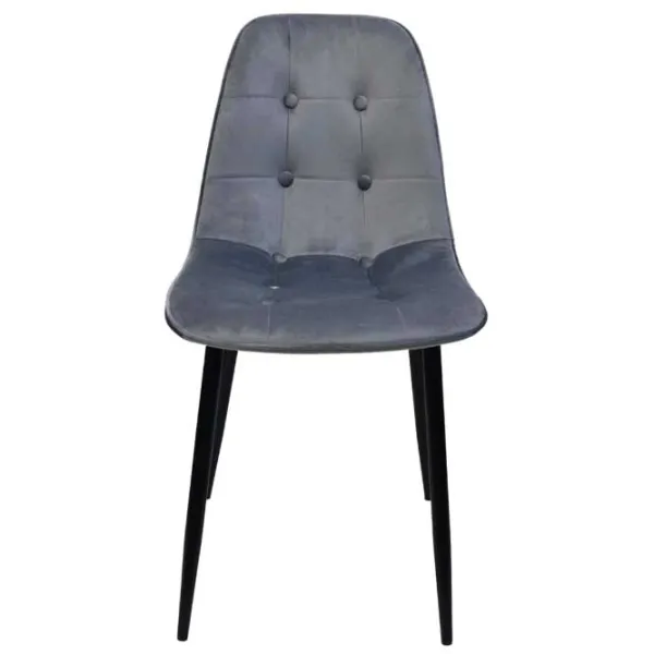 Scaun de bucătărie DecoPrim Airis Catifea/ Gray Black photo 4 Scaun de bucătărie DecoPrim Airis Catifea/ Gray Black photo 4