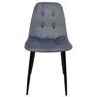 Scaun de bucătărie DecoPrim Airis Catifea/ Gray Black photo 4