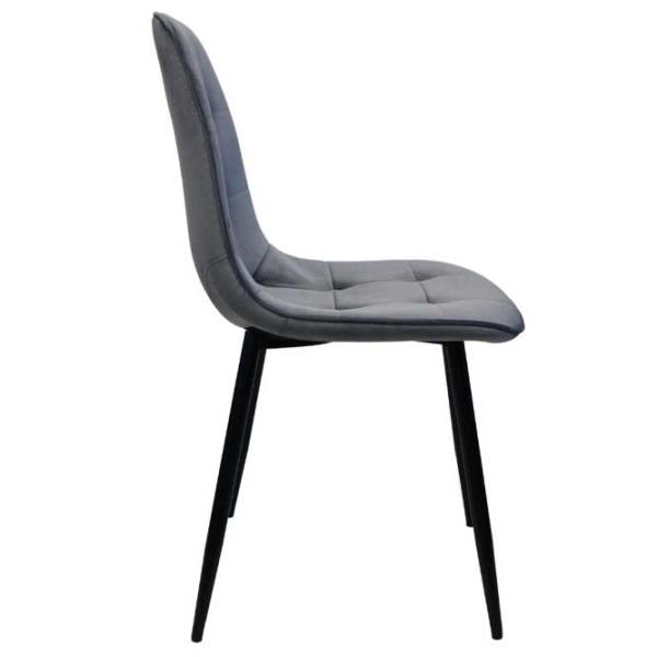 Scaun de bucătărie DecoPrim Airis Catifea/ Gray Black photo 5 Scaun de bucătărie DecoPrim Airis Catifea/ Gray Black photo 5