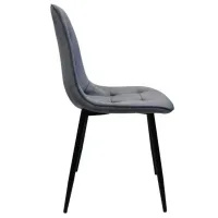 Scaun de bucătărie DecoPrim Airis Catifea/ Gray Black photo 5