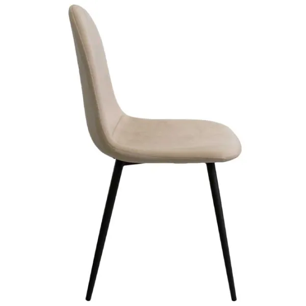Scaun de bucătărie DecoPrim C-710 Catifea/ Beige Black photo 2 Scaun de bucătărie DecoPrim C-710 Catifea/ Beige Black photo 2
