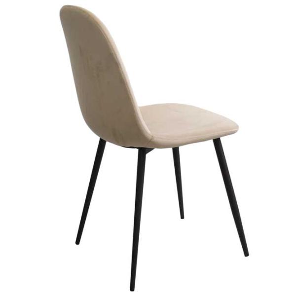 Scaun de bucătărie DecoPrim C-710 Catifea/ Beige Black photo 4 Scaun de bucătărie DecoPrim C-710 Catifea/ Beige Black photo 4