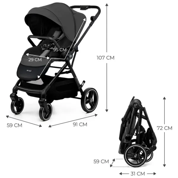 Cărucior pentru copil KinderKraft Yoxy Mystic / Gray photo 5 Cărucior pentru copil KinderKraft Yoxy Mystic / Gray photo 5