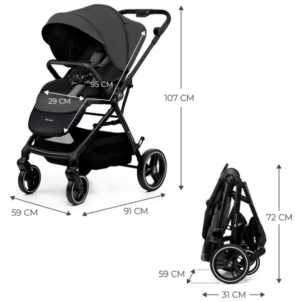 Cărucior pentru copil KinderKraft Yoxy Mystic / Gray photo 5 Cărucior pentru copil KinderKraft Yoxy Mystic / Gray photo 5