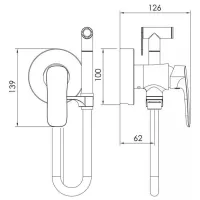 Duș igienic Imprese Loket Alamă / Pe perete photo 2