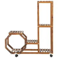 Etajeră pentru flori Costway HZ10083BN  Brown / Lemn