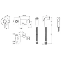 Duș igienic Ideal Standard Idealspray BD130AA Alamă / Pe perete photo 3