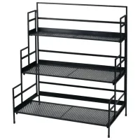 Цветочная полка H&S 24472 Черный / Металл